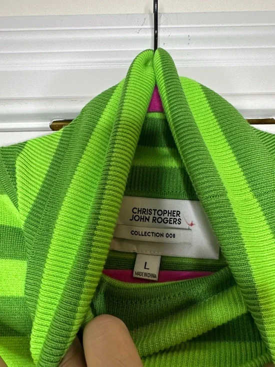 CHRISTOPHER JOHN ROGERS
Oversized Striped Turtleneck Sweater In Rainbow Multi - Picture 10 of 11